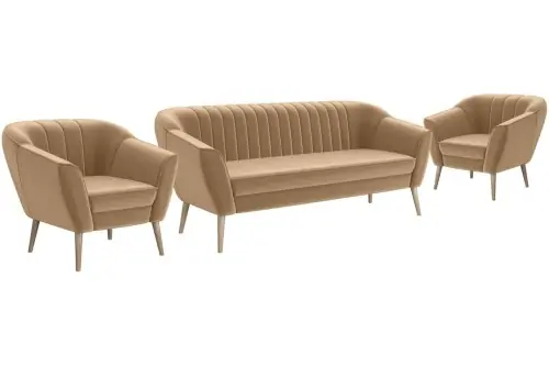 Nowy Sofa 180 cm z fotelem na nóżkach KAMO 3+1+1