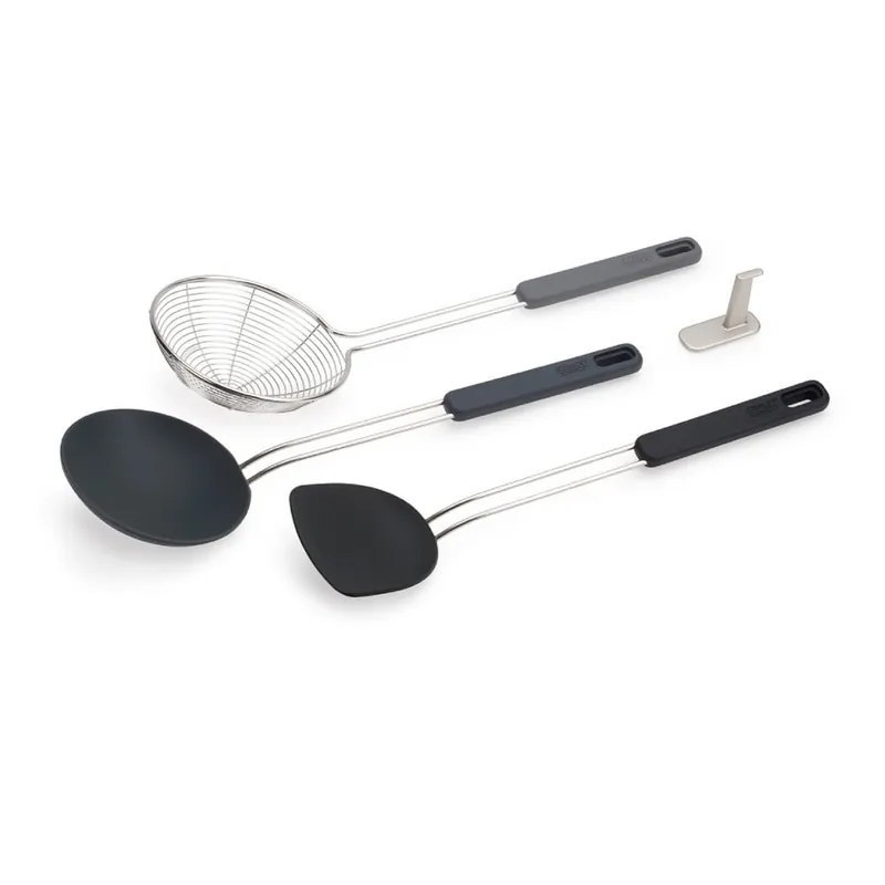 Zestaw przyborów kuchennych ze stali nierdzewnej 3 szt. Fusion Wok Set – Joseph Joseph Bonami Nowość