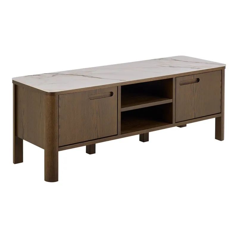 Nie przegap Brązowa szafka pod TV w dekorze dębu 120x45x40 cm Southampton – Actona Bonami