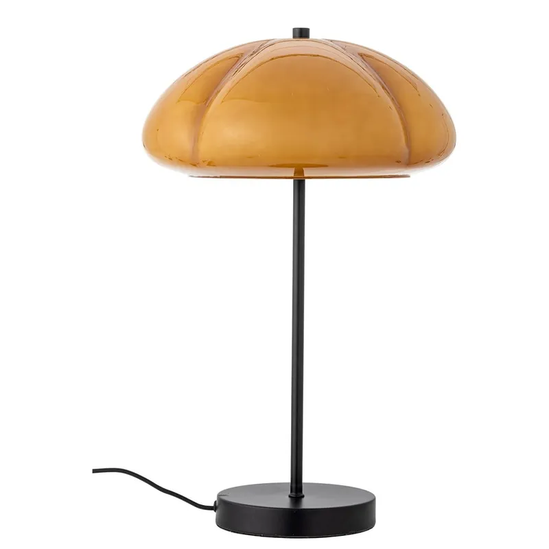 Popularny Lampa stołowa w kolorze ochry ze szklanym kloszem (wysokość 46,5 cm) Kinoko – Bloomingville Bonami
