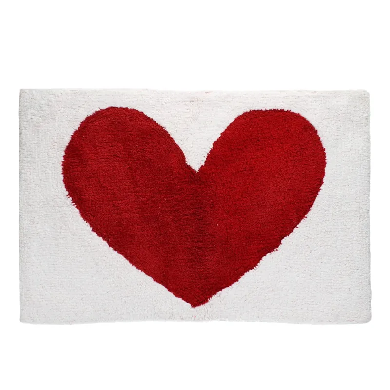 Oferta limitowana Czerwono-biały dywanik łazienkowy 50x80 cm Heart – Rex London Bonami