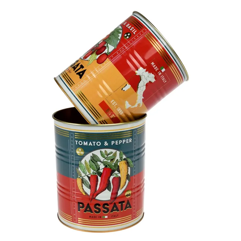 Hit sprzedaży Pojemniki dekoracyjne z cyny zestaw 2 szt. ø 11x13 cm Passata – Rex London Bonami