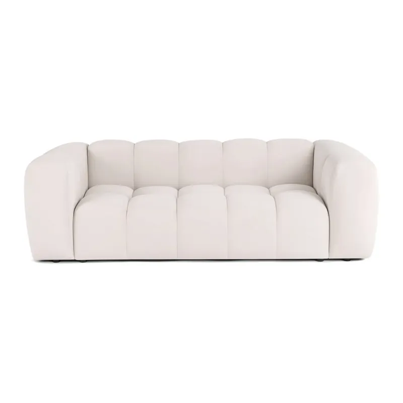 Kremowa aksamitna sofa 225 cm Cube – Bonami Selection Bonami Oferta