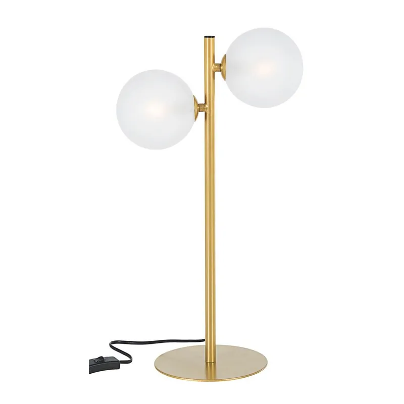 Stalowa lampa stołowa w kolorze złota ze szklanym kloszem (wysokość 54 cm) Balls – Bizzotto Bonami Nie przegap