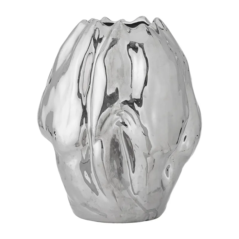 Darmowy zwrot Kamionkowy wazon w kolorze srebra (wysokość 29 cm) Bobby – Bloomingville Bonami