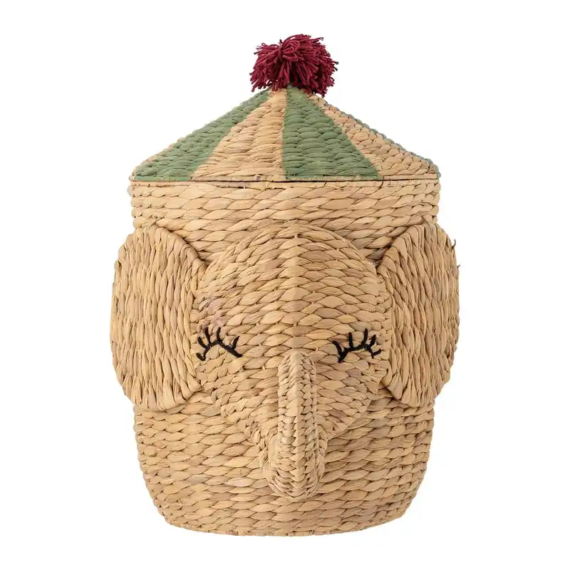 Dziecięcy kosz na zabawki z hiacyntu wodnego w naturalnym kolorze ø 35x50 cm Bobo – Bloomingville Mini Bonami Obniżka ceny