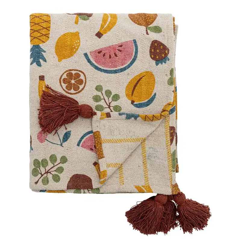 Koc dziecięcy z bawełny z recyklingu 130x160 cm Fruitta – Bloomingville Mini Bonami Tylko do końca tygodnia