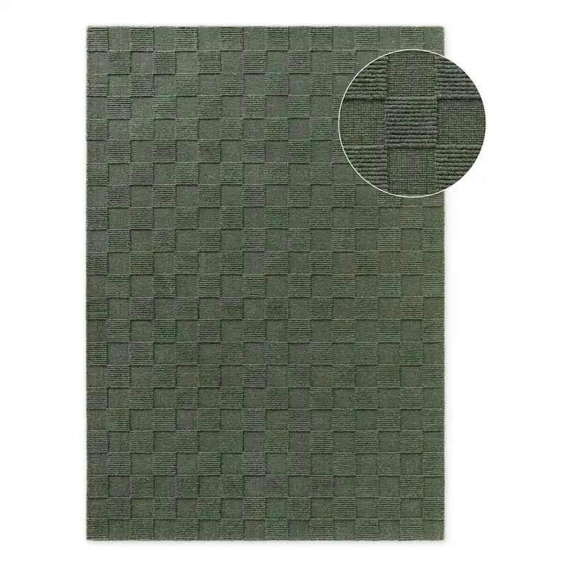 Ciemnozielony wełniany dywan tkany ręcznie 120x170 cm Scala – Villeroy&Boch Bonami Super okazja