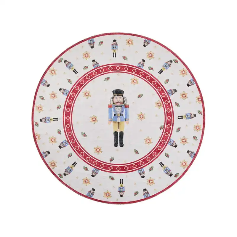 Czerwony okrągły dywan ze świątecznym motywem ø 160 cm Toy‘s Delight Nutcracker – Villeroy&Boch Bonami Do wyczerpania zapasów