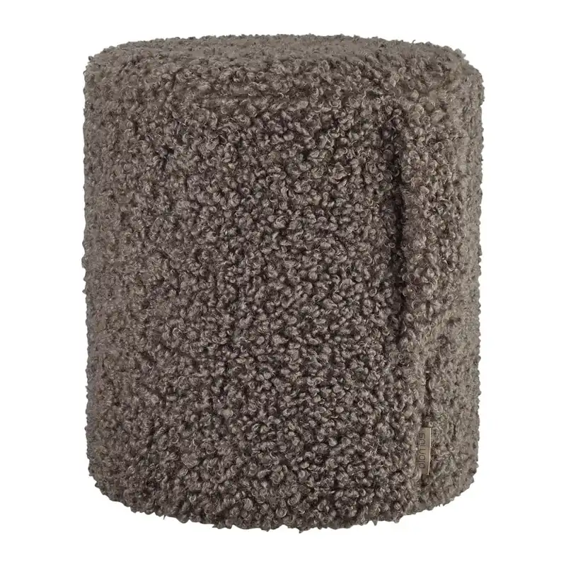 Premium Ciemnobrązowy puf z materiału bouclé Teddy – Blomus Bonami