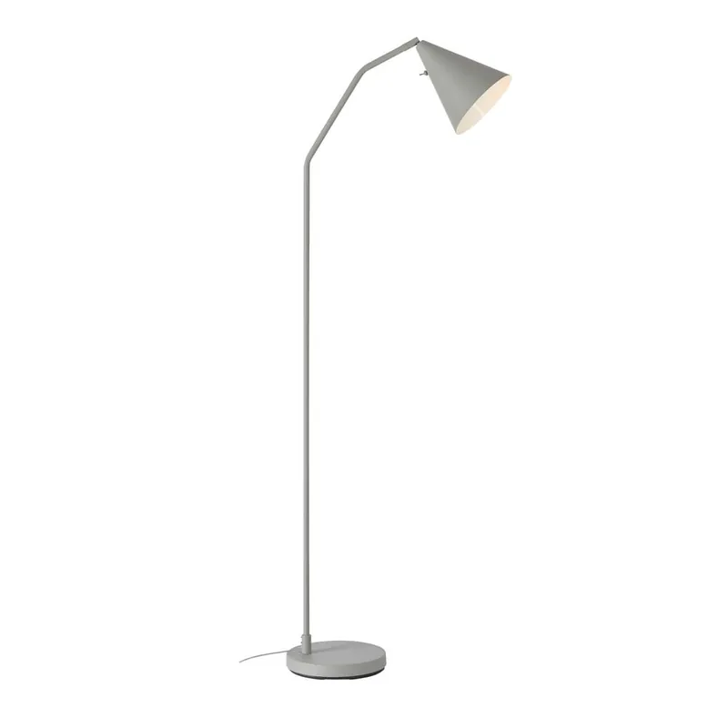 Szara lampa stojąca LED ze ściemniaczem i metalowym kloszem (wysokość 144 cm) Funil – Markslöjd Bonami Oferta limitowana