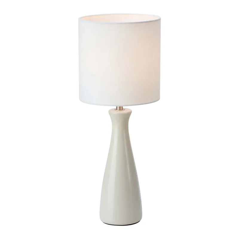 Niska cena Kremowa lampa stołowa z tekstylnym kloszem (wysokość 42 cm) Birillo – Markslöjd Bonami