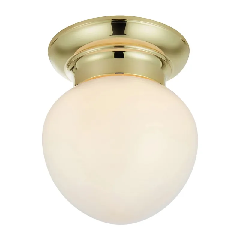 Lampa sufitowa w biało-mosiężnym kolorze ze szklanym kloszem Ronda – Markslöjd Bonami Bezpieczne zakupy