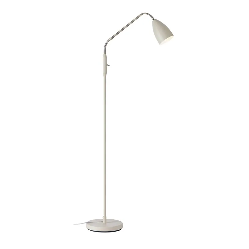 Beżowa lampa stojąca LED ze ściemniaczem i metalowym kloszem (wysokość 140 cm) Patro – Markslöjd Bonami Hit sprzedaży