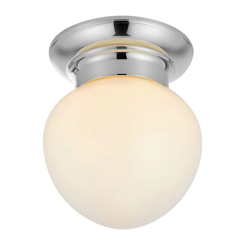 Lampa sufitowa w biało-srebrnym kolorze ze szklanym kloszem Ronda – Markslöjd Bonami Kup online