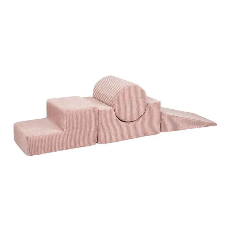 Różowy sztruksowy piankowy plac zabaw 4 szt. wysokość 30 cm 45x170 cm Montessori – Meowbaby Bonami Promocja