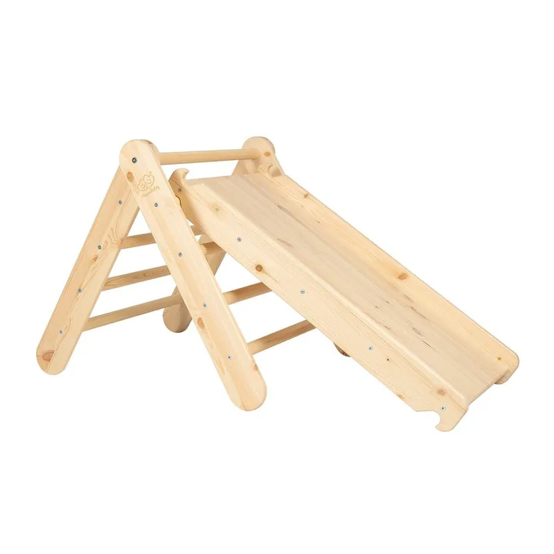 Drabinka pikler z litego drewna sosnowego w naturalnym kolorze 46x87x60 cm Montessori – Meowbaby Bonami Ograniczona ilość