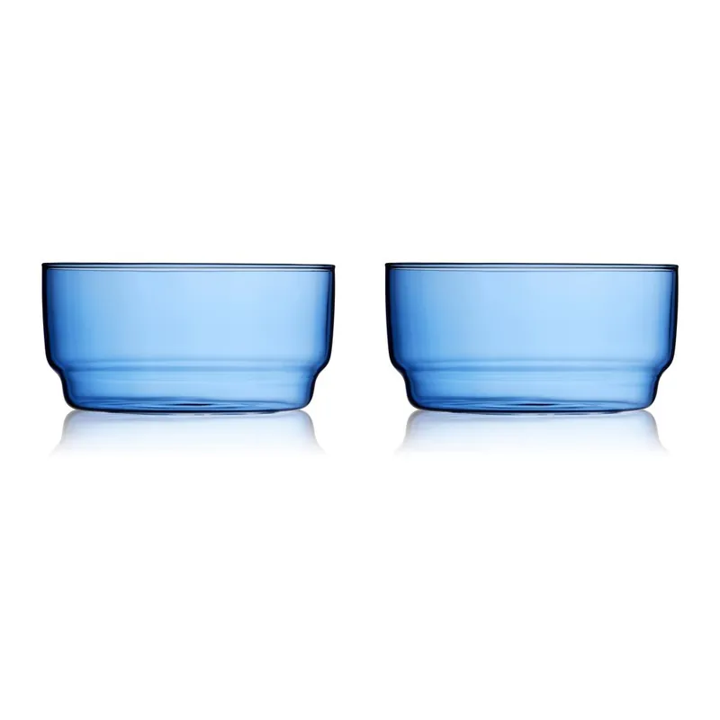 Niebieskie szklane miski zestaw 2 szt. 500 ml Torino – Lyngby Glas Bonami Wyprzedaż