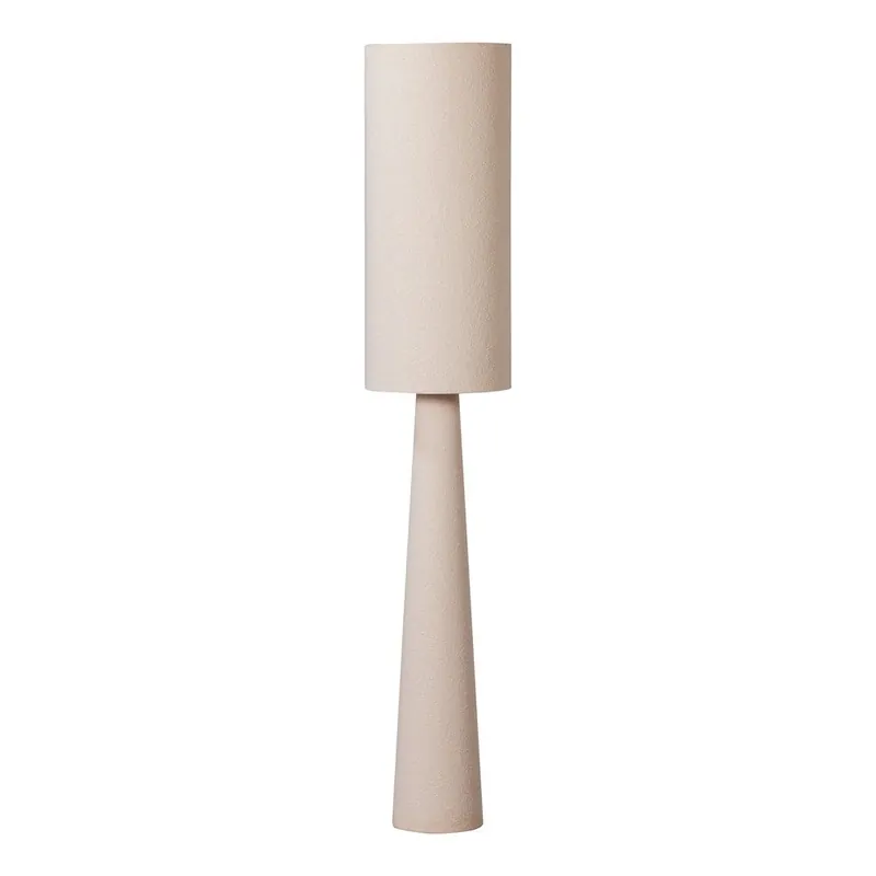 Tylko dziś Beżowa lampa stojąca z tekstylnym kloszem (wysokość 187 cm) Loft – WOOOD Bonami
