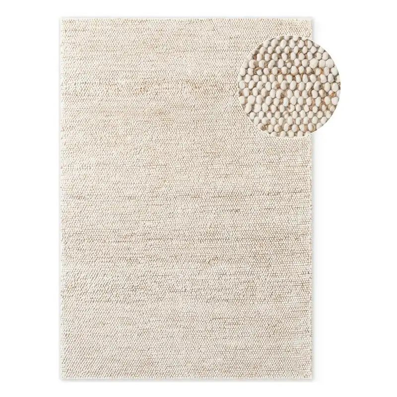 Beżowy dywan z mieszanki wełny tkany ręcznie 80x150 cm Peas – Villeroy&Boch Bonami Promocja