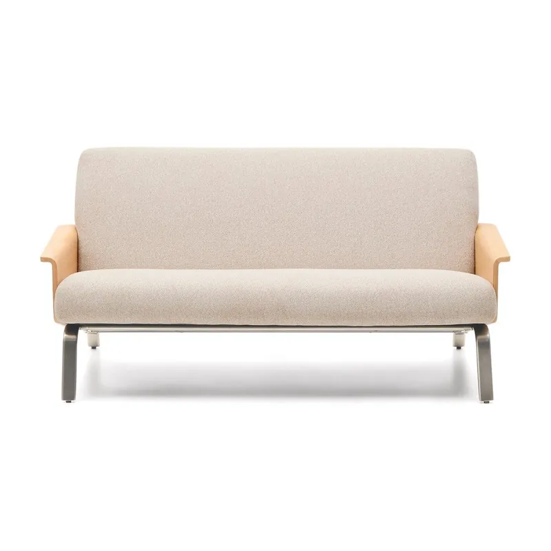 Beżowa sofa z tkaniny szenilowej 165 cm Amsen – Kave Home Bonami Premium
