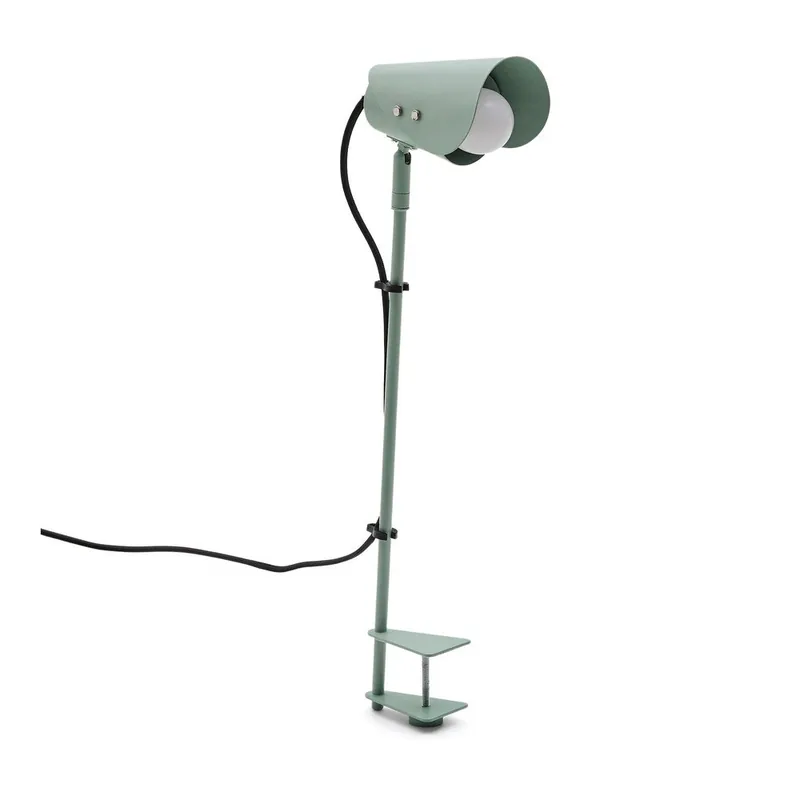 Wyjątkowa oferta Zielona metalowa lampa stołowa z klipsem (wysokość 51 cm) Jula – Kave Home Bonami