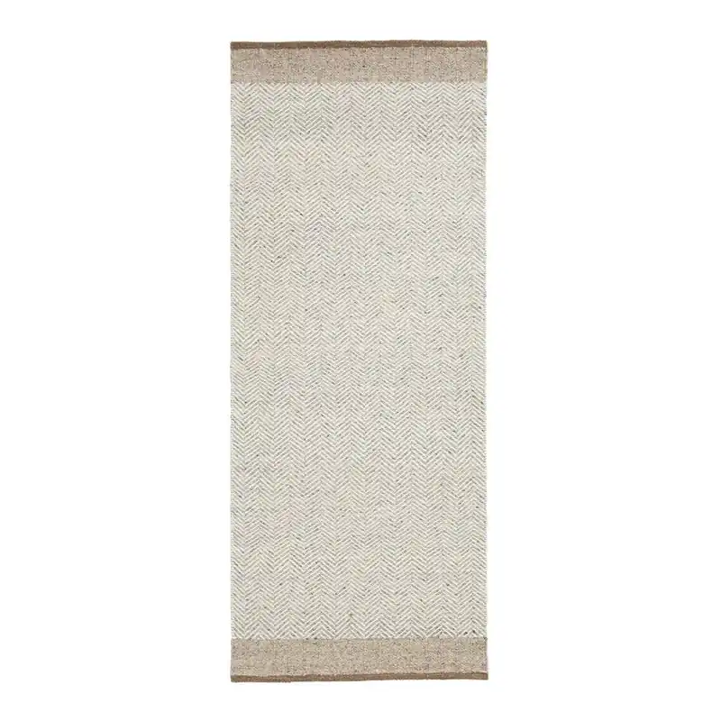 Beżowy wełniany chodnik dwustronny/tkany ręcznie 80x200 cm Nifelia – Kave Home Bonami Oferta