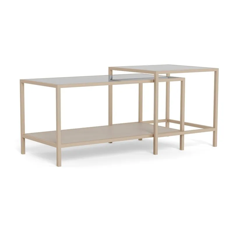 Szare stalowe stoliki zestaw 2 szt. 50x90 cm Seaford – Actona Bonami Zniżka