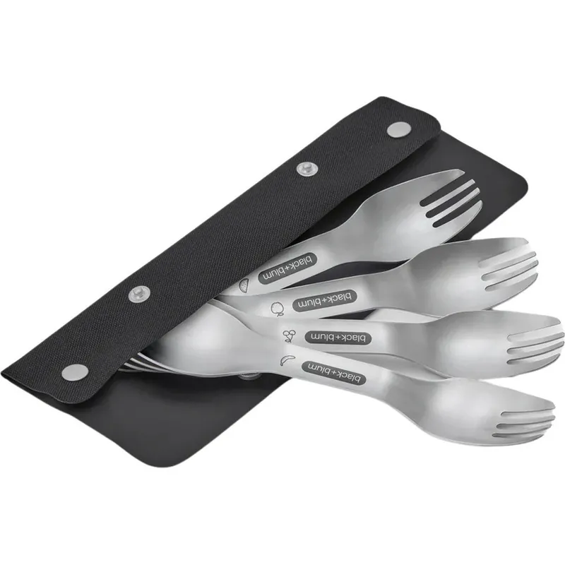 Wybór klientów Widelce ze stali nierdzewnej w kolorze srebra zestaw 4 szt. Spork – Black + Blum Bonami