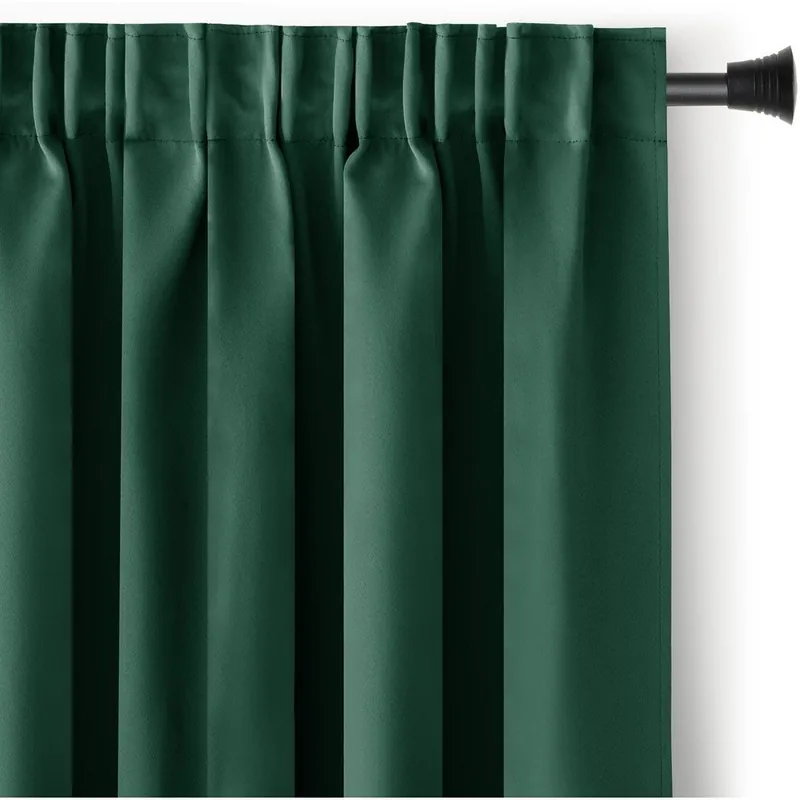 Ciemnozielona zasłona częściowo zaciemniająca (dimout) 200x270 cm Kierra – Restilo Bonami Bezpieczna płatność