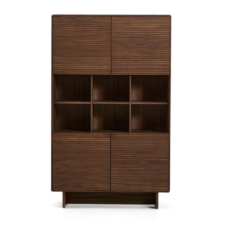 Ciemnobrązowa szafka w dekorze orzecha 100x163x40 cm Norlen – Kave Home Bonami Sprawdź teraz