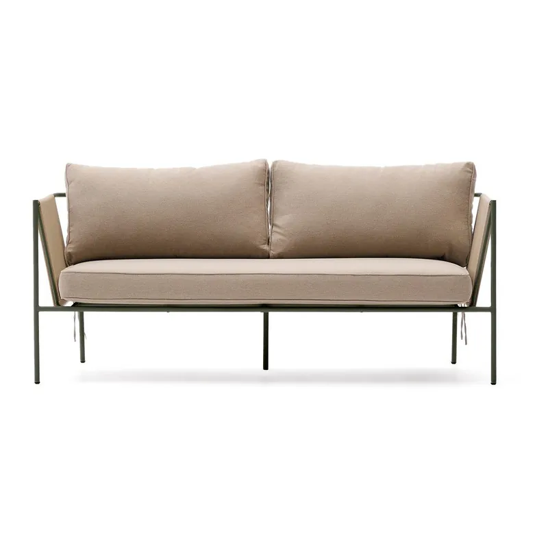 Zielono-beżowa tapicerowana sofa ogrodowa Zivia – Kave Home Bonami Wyprzedaż