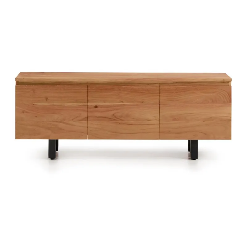 Bezpieczne zakupy Szafka pod TV z litego drewna akacjowego w naturalnym kolorze 150x58x40 cm Uxue – Kave Home Bonami