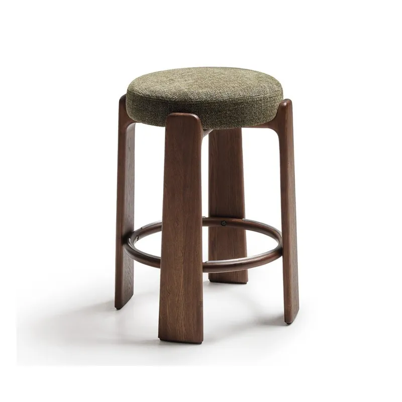 Hoker w kolorze zielono-ciemnonaturalnym z litego drewna jesionowego (wysokość siedziska 65 cm) Granite – Kave Home Bonami Zamów teraz