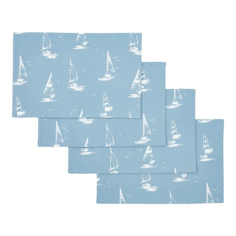 Tani Bawełniane maty stołowe zestaw 4 szt. 30x46 cm Salcombe Boats – Catherine Lansfield Bonami