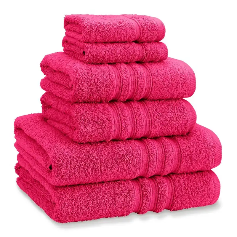 Ciemnoróżowe bawełniane ręczniki zestaw 6 szt. frotte Zero Twist – Catherine Lansfield Bonami Ograniczona ilość