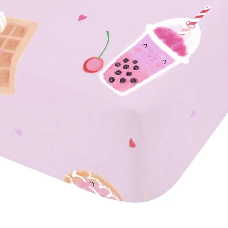 Tylko do końca tygodnia Różowe prześcieradło dziecięce jednoosobowe z gumką 90x190 cm Sweet Treats – Catherine Lansfield Bonami