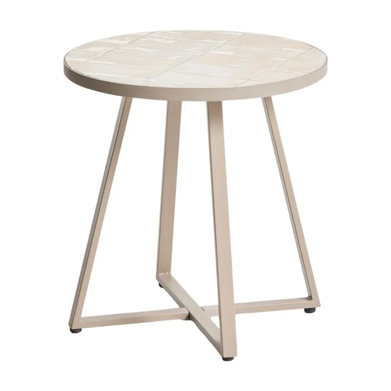 Popularny Okrągły stolik ogrodowy z ceramicznym blatem ø 45 cm Tella – Kave Home Bonami