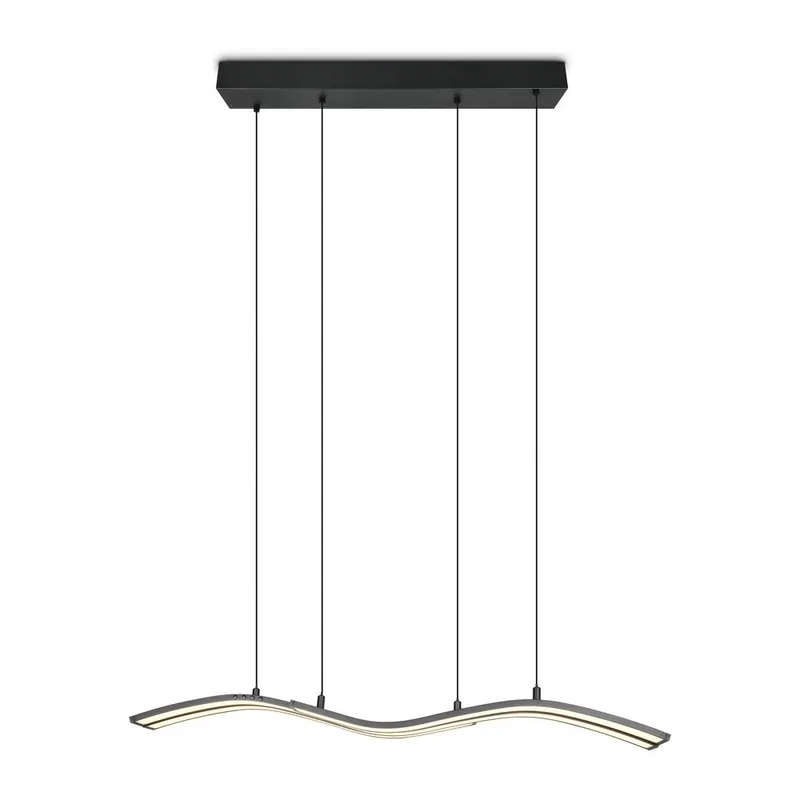 Metalowa lampa wisząca LED ze zdalnym sterowaniem/ze ściemniaczem w kolorze matowej czerni Spider – Trio Select Bonami Szybka wysyłka