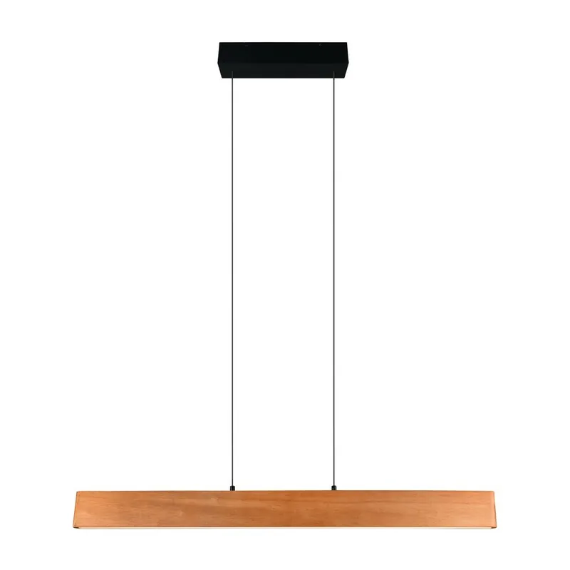 Wyjątkowa oferta Lampa wisząca LED w naturalnym kolorze z drewnianym kloszem Edgewood – Trio Bonami