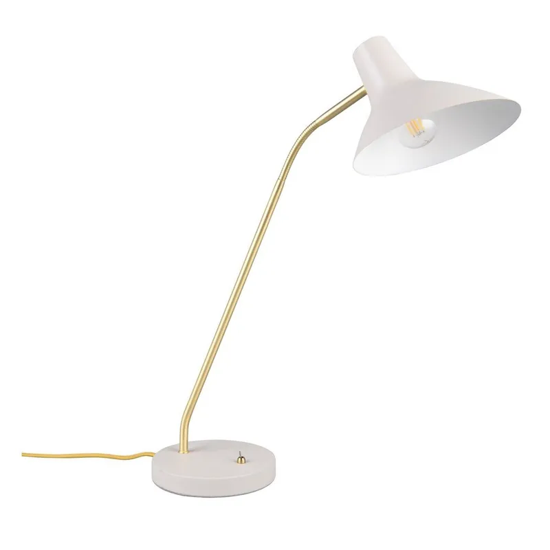 Lampa stołowa z elastyczną konstrukcją w złoto-kremowym kolorze (wysokość 54 cm) Traveller – Trio Bonami Taniej