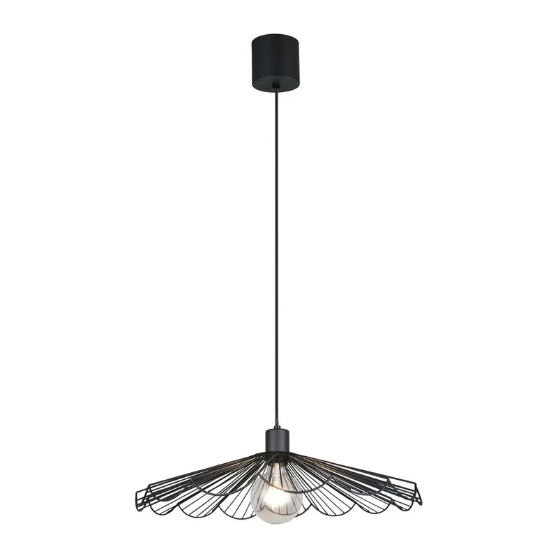 Czarna metalowa lampa wisząca z metalowym kloszem ø 50 cm Margarita – Reality Bonami Do wyczerpania zapasów
