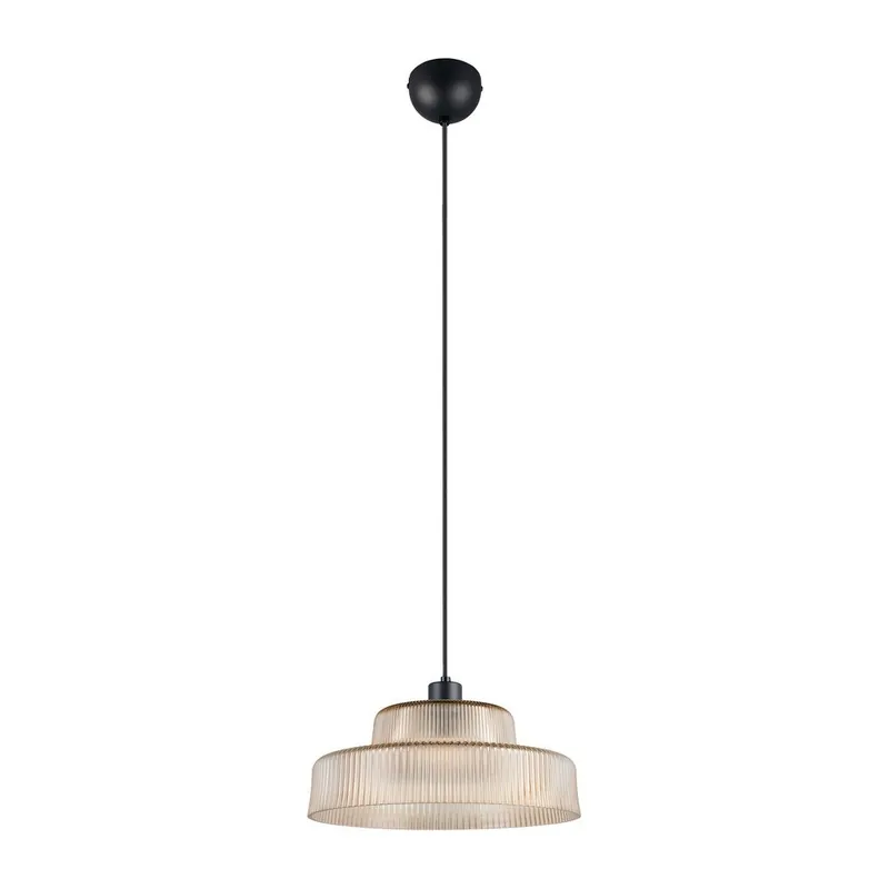Lampa wisząca w bursztynowym kolorze ze szklanym kloszem ø 35 cm Abella – Reality Bonami Zamów teraz