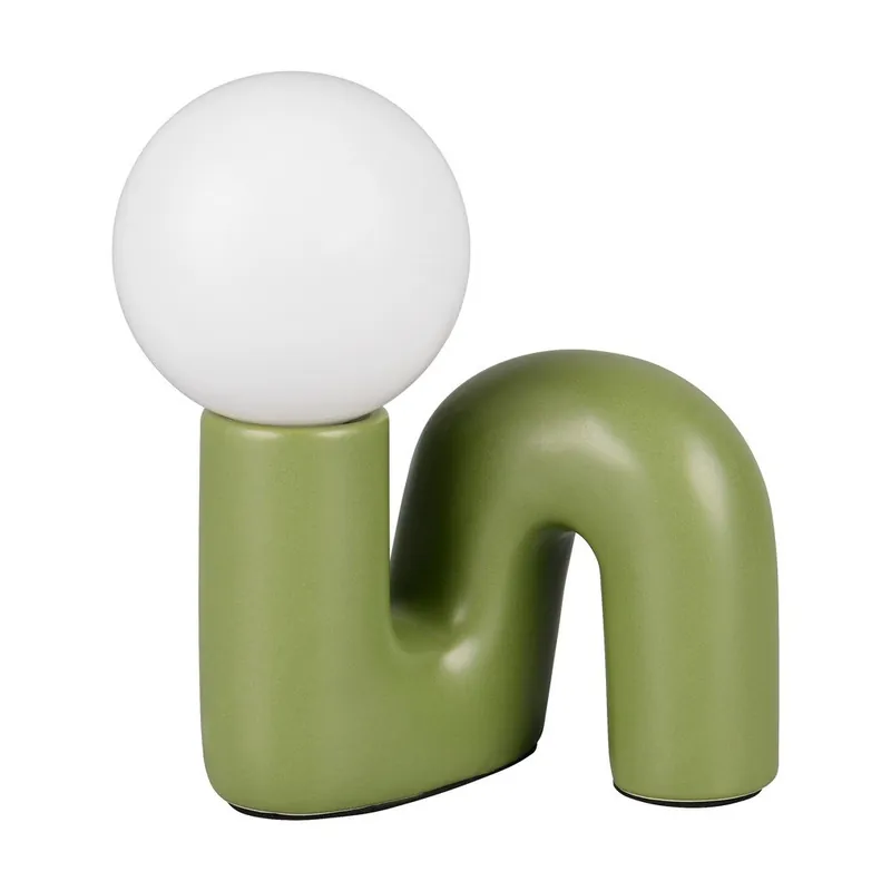 Wyprzedaż Zielona lampa stołowa ceramiczna (wysokość 21,5 cm) Quinn – Reality Bonami