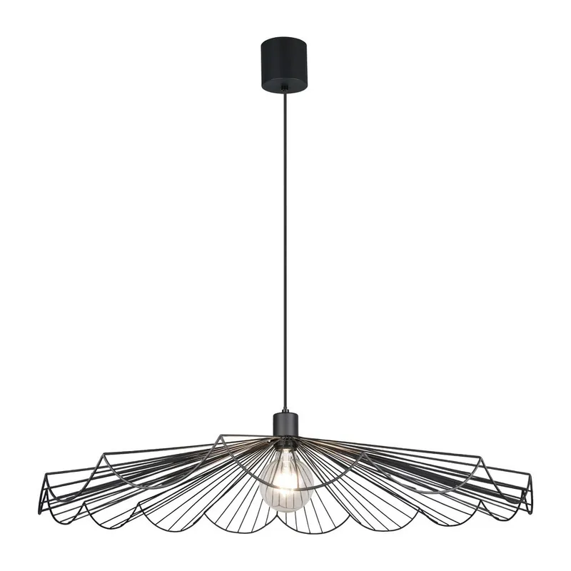Oferta czasowa Czarna metalowa lampa wisząca z metalowym kloszem ø 80 cm Margarita – Reality Bonami