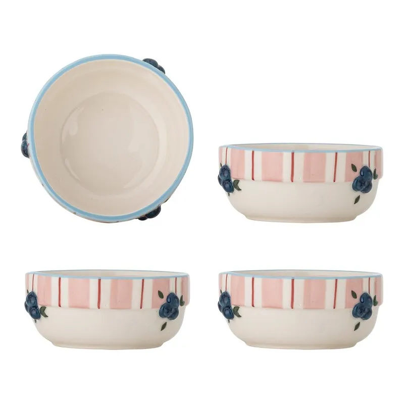 Różowo-kremowe ceramiczne miski na zupę zestaw 4 szt. 295 ml Carry – Bloomingville Bonami Bezpieczna płatność
