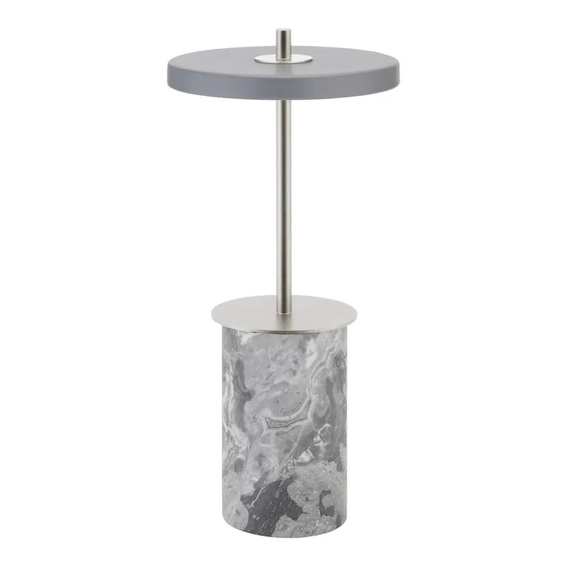 Szara marmurowa lampa stołowa LED ze ściemniaczem z metalowym kloszem (wysokość 25,5 cm) Asteria Move Mini – UMAGE Bonami Kup online