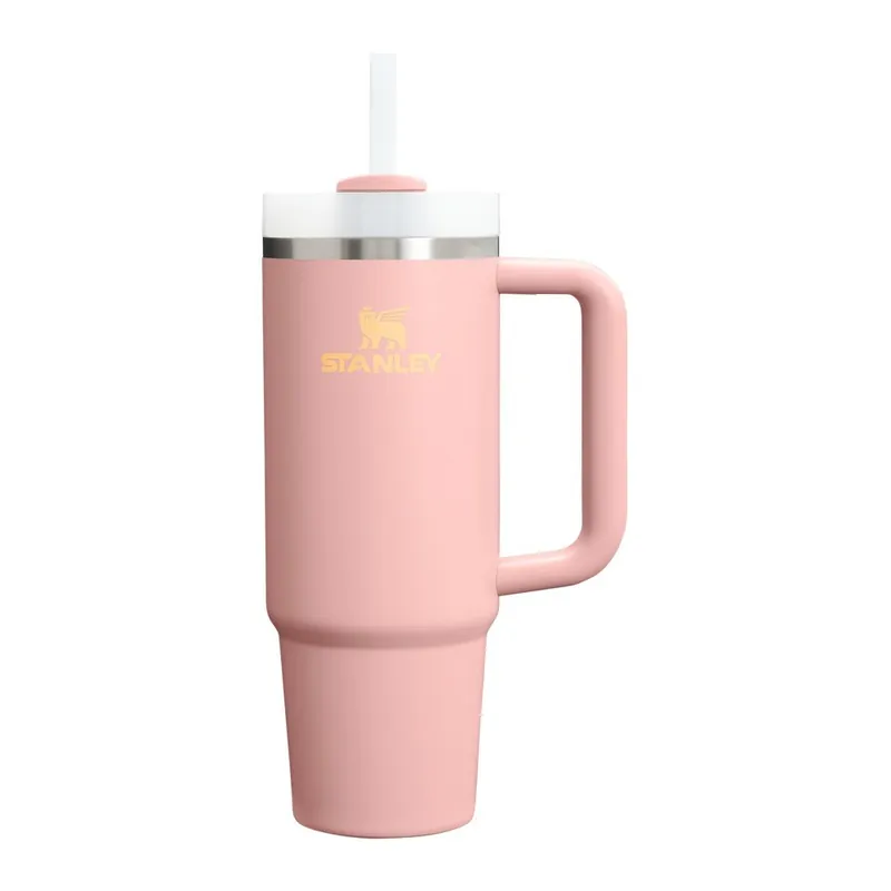Wybór klientów Brzoskwiniowy termos ze stali nierdzewnej ze słomką 890 ml Quencher H2.O FlowState™ Tumbler Peach Rose – Stanley Bonami