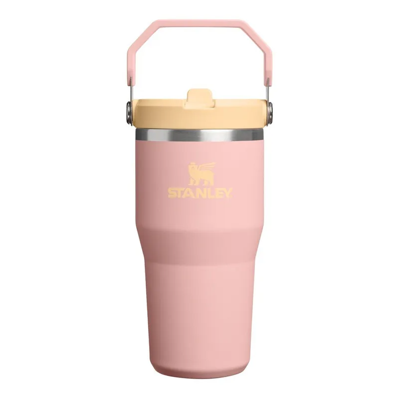 Bestseller Brzoskwiniowy termos ze stali nierdzewnej 600 ml IceFlow™ Flip Straw 2.0 Tumbler Peach Rose – Stanley Bonami
