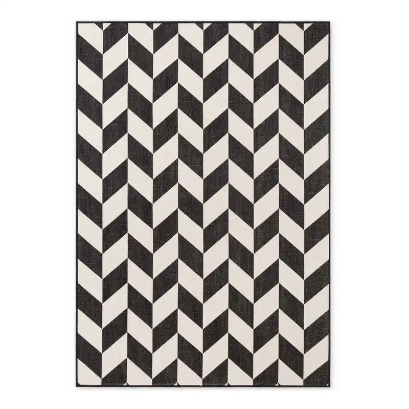 Oferta limitowana Czarno-kremowy dywan odpowiedni na zewnątrz 120x170 cm Haringey Terrick – Ted Baker Bonami